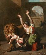 Nicolas-Andre Monsiau Le Lion de Florence oil